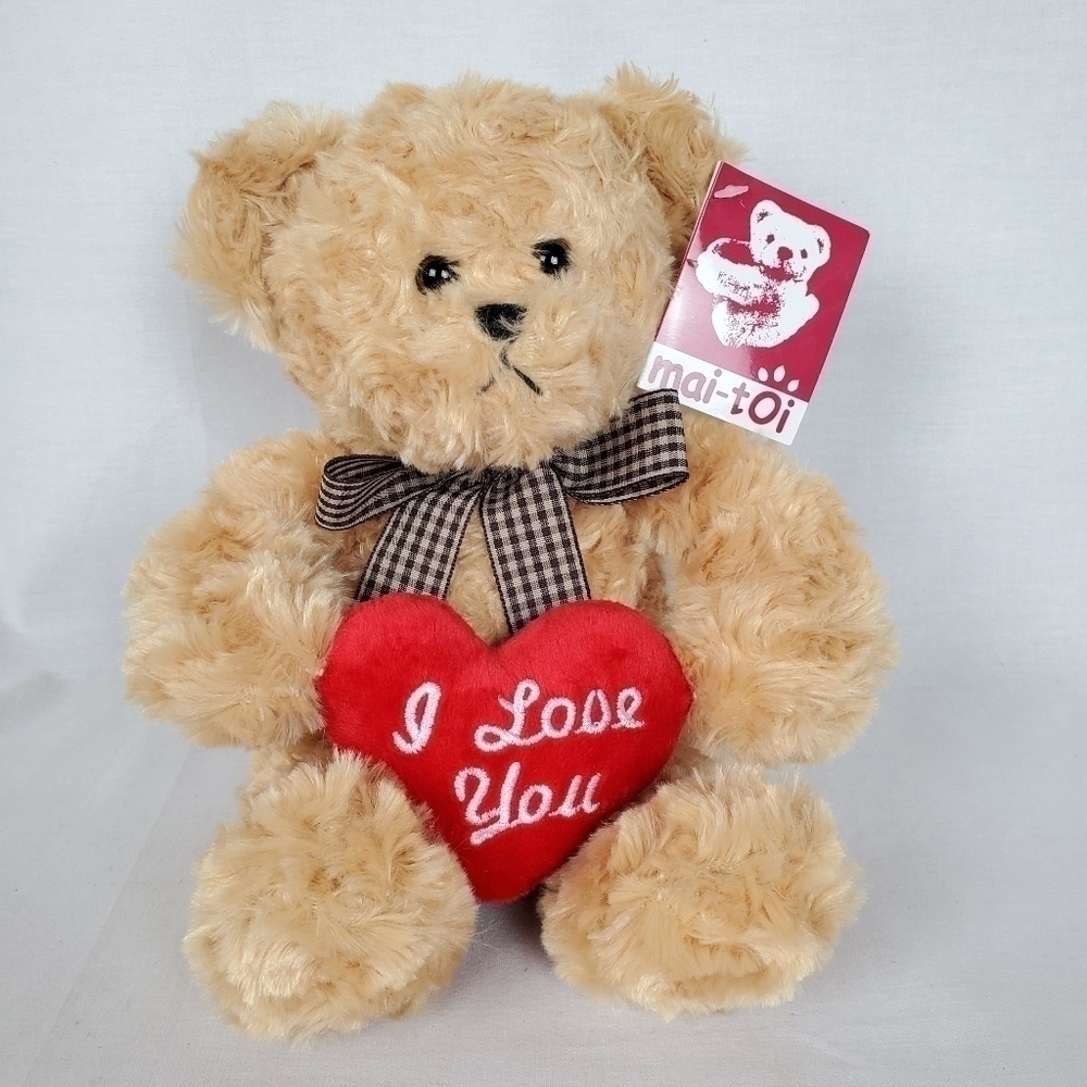 Mai-toi I love you Valentines plush bear